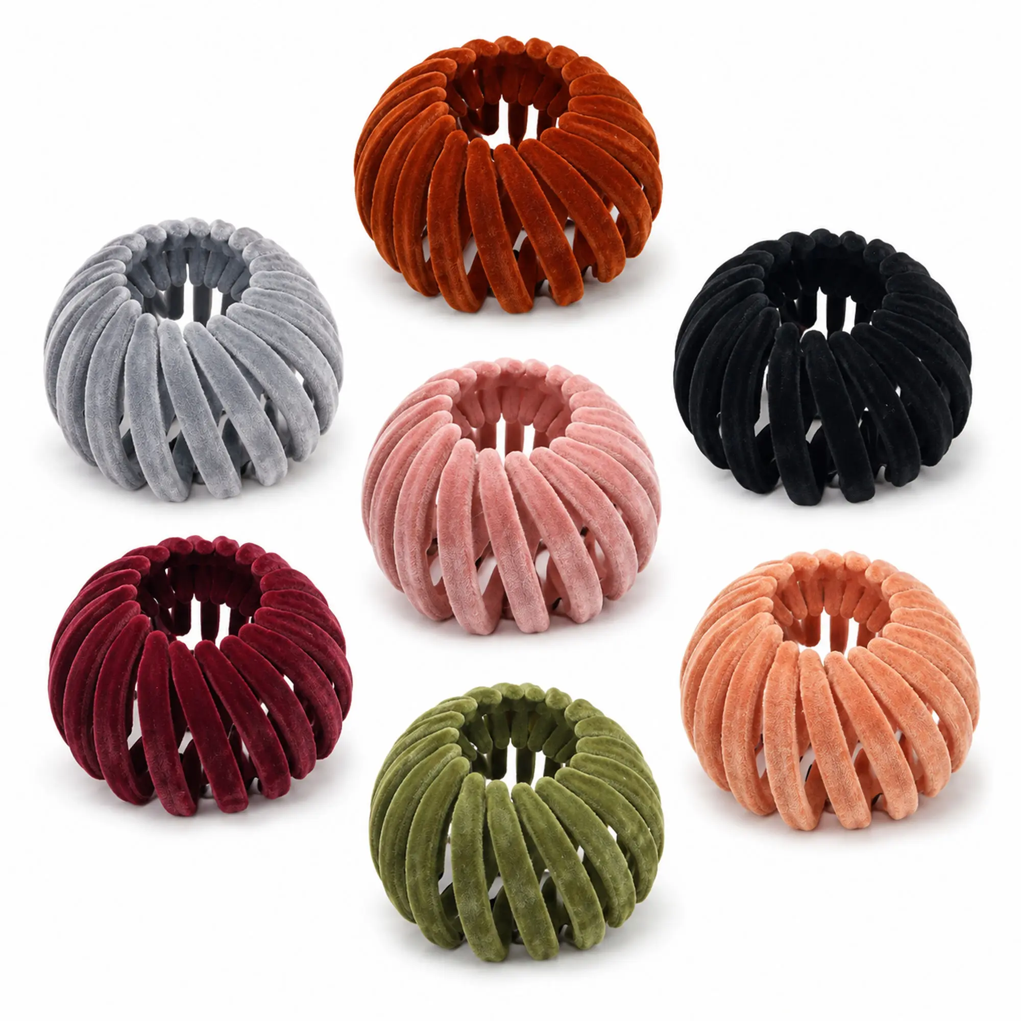 Women's Expandable Magic Hair Clip – 3/5/7-Piece Set, Ponytail Holder, Messy Bun Styling Tool claw