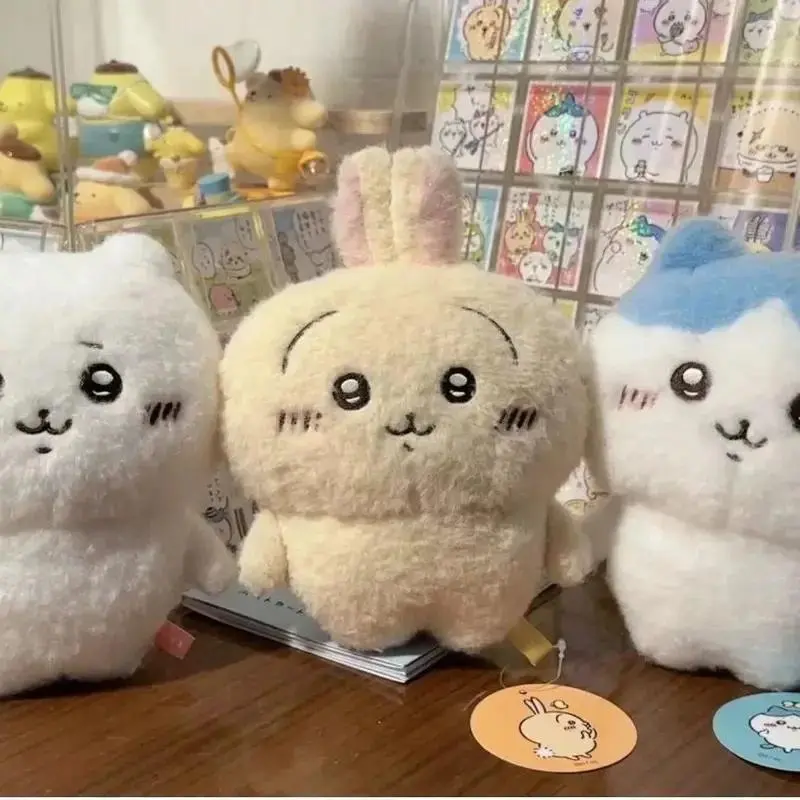 Cute Chiikawa Rabbit Blue Cat Plush Doll Kawaii Cartoon Soft Stuffed Toy For Girls Teens Bag Pendant Gift