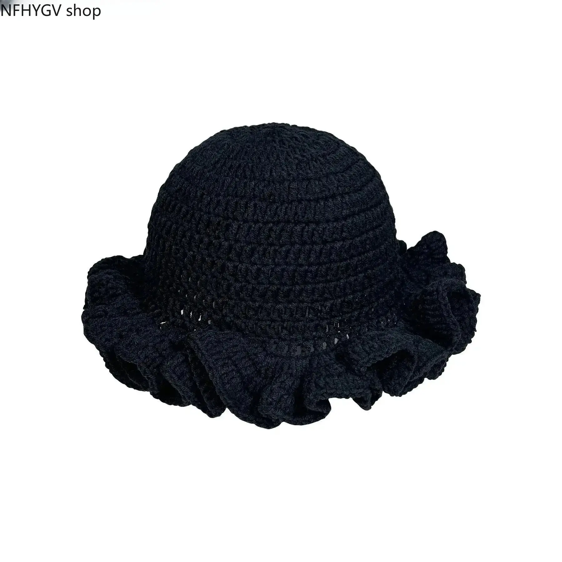 Women's Handmade Crochet Bucket Hat, Hollow-Out Knitted Fabric Fitted Sun Hat, Decorative Head Accessory For Beach Vacation Daily Casual Wear Outdoor Sports And Leisure Seaside Outfit Styling Matching Use