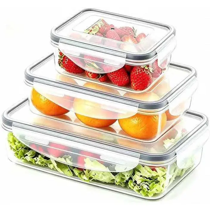 3-Pack   Storage Containers with , Leak-Proof, Microwave & Freezer Safe,  Meal Prep Containers
