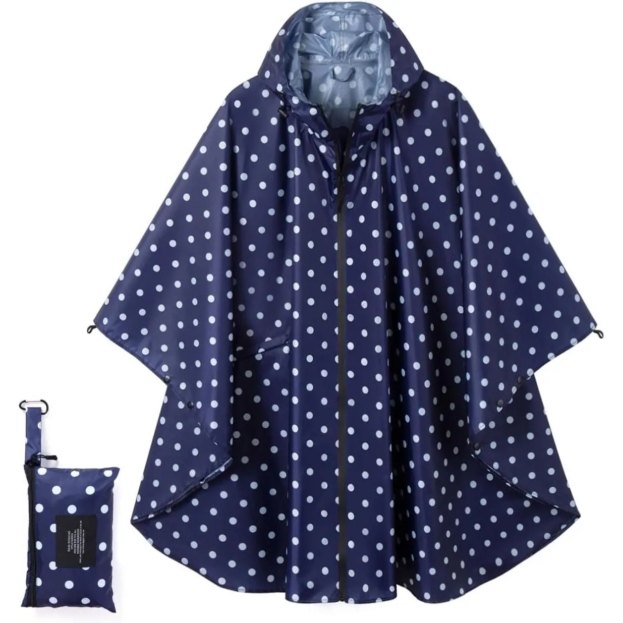 Fashion Hooded Rain Poncho Waterproof Raincoat Jacket with pocket for Women/Men/Adult