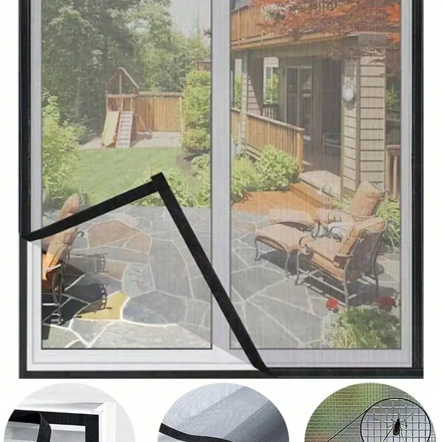1pc Self-Adhesive Anti-Mosquito Mesh Screen, Invisible Fiberglass Material, Effectively Blocks Mosquitoes And Flies, Easy Setup