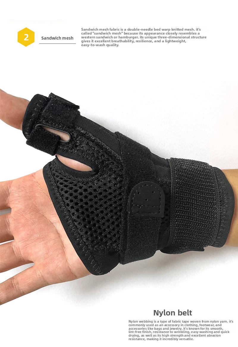 Sports wristband for fixed support and thumb protection, universal sweat-absorbing fitness wristband, deadlift strap for wrist protection Finger Metacarpal