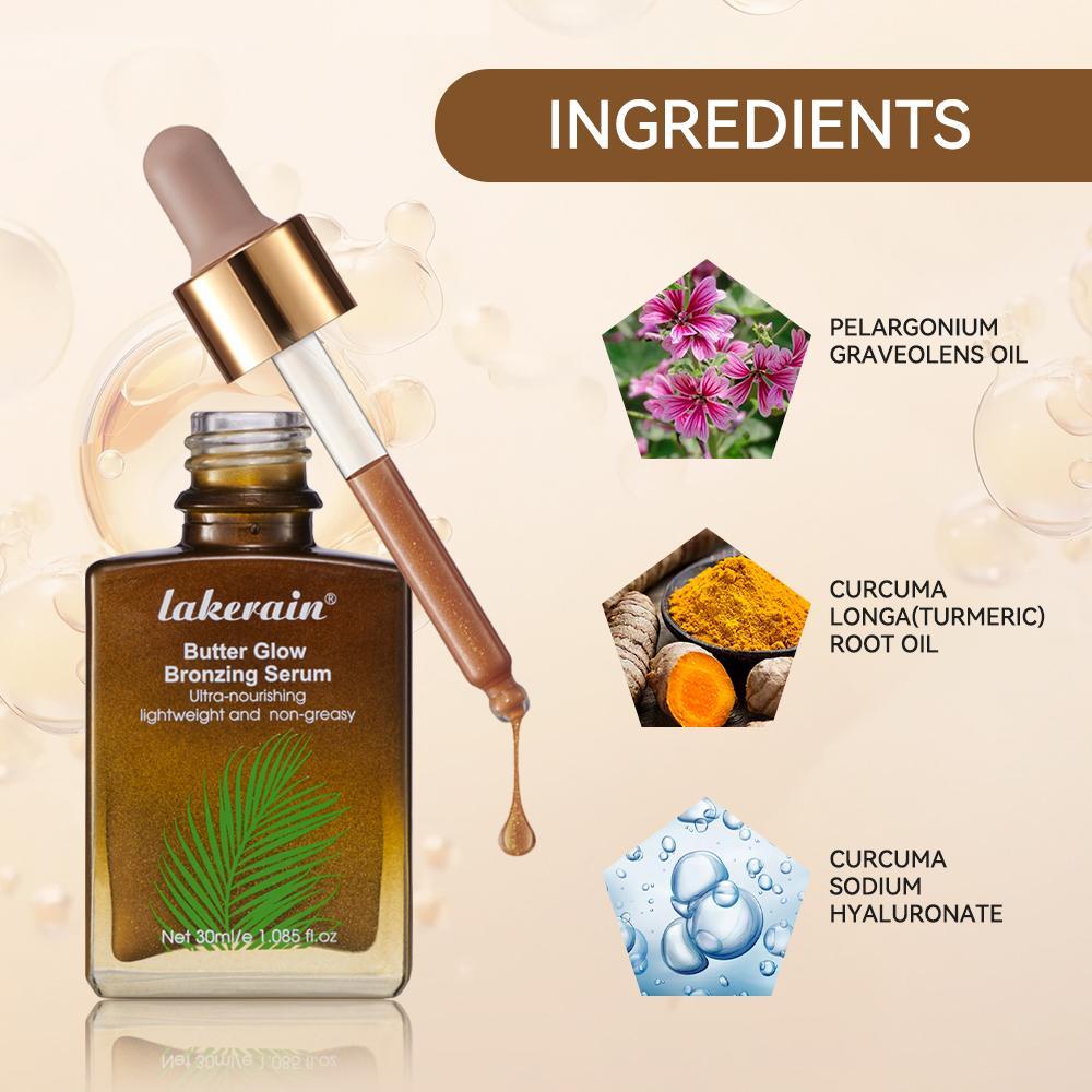 Butter Glow Bronzing Serum, Face Tanning Serum, 1 Box Gentle, Hydrating Nourishing Skincare Bronzing Drops for Radiant, Natural Sunkissed Complexion, Moisturizing Skin Care Product for Women, Moisturize, Bronze, Hydrate, Moisturizer, Moisturizing Formula
