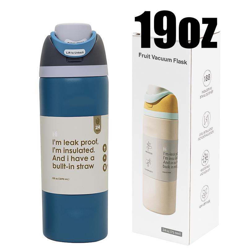 19/24/32oz Vacuum Insulated Thermal Tumbler with Flip Lid, Keeps Drinks Hot 12H/Cold 24H, Leakproof Travel Coffee Mug for Home or Office Desk, Insulated Cup for Indoor Use, Reusable Thermal Mug, Vacuum Flasks, Great Gift for Women, Men and Friends