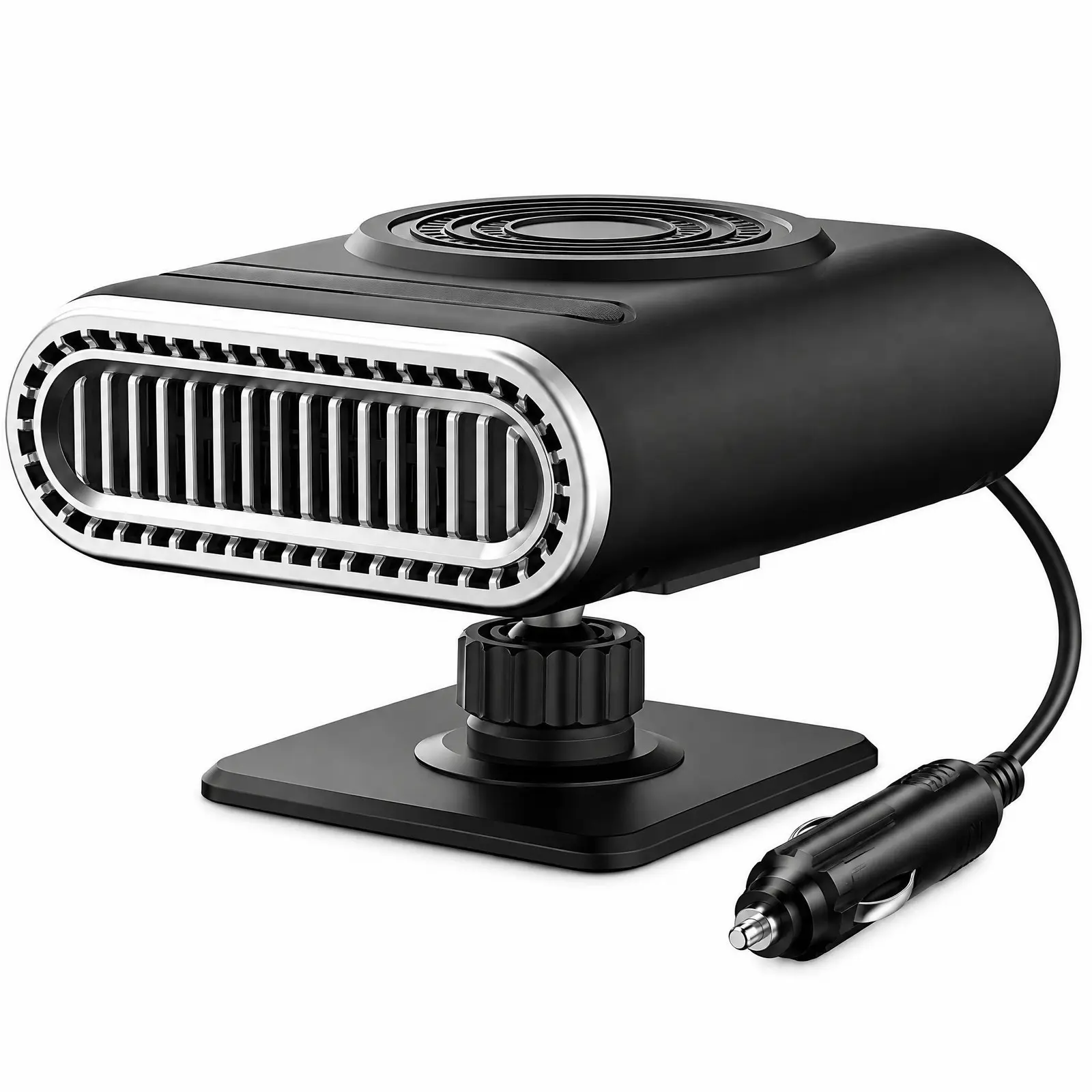 120w 12v Car Heater, Adjustable Angle Vehicle Windshield Defogger & Defroster, Portable Fast Heating Auto Heater Fan, Plug in Cigarette Lighter, Winter Car Accessory for Clearing Fog and Frost on Windshield, Keep Clear Driving Vision