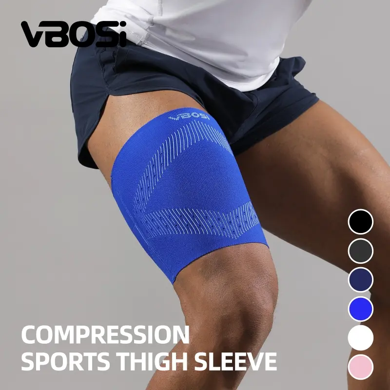 VBOSI 1 Piece Men Women 3D Knitted Mild Compression Thigh Sleeve – Breathable Sports Support for Running, Gym & Daily Use