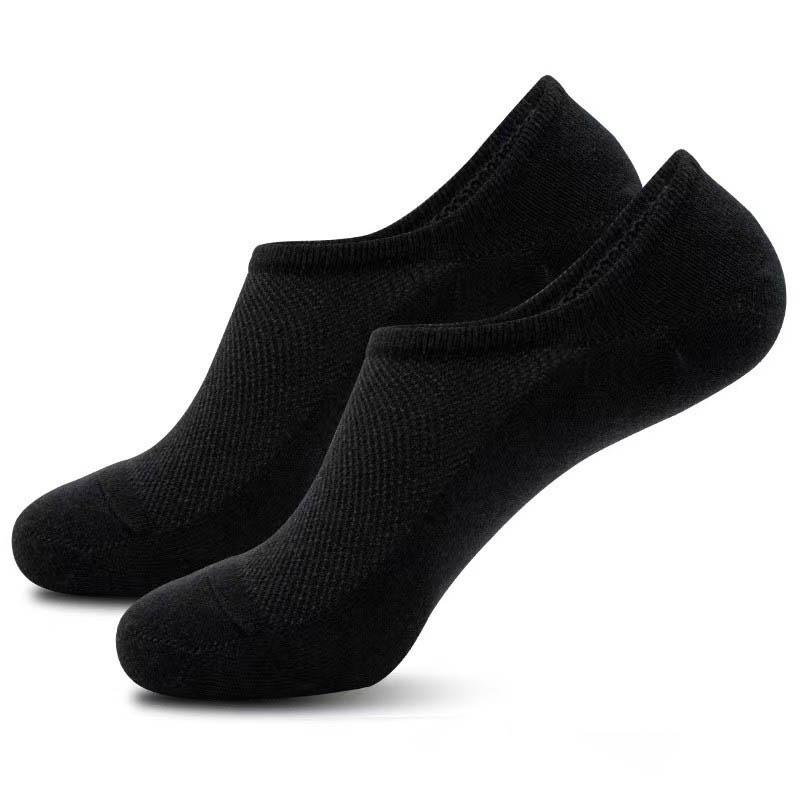 No Show Socks Men Women 5 Pair Cotton Thin Non Slip Low Cut Invisible Liner Athletic Boat Socks for Casual Wear in Black Gray and White