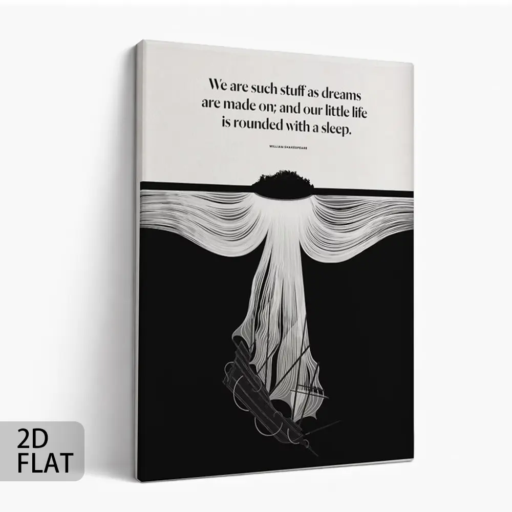 1Pc Framed Canvas  William Shakespeare Literary Poster Canvas Wall Art Printed Posters, 2D Flat, Canvas Wall Art, Suitable For Wall Decoration In Living Rooms, Bedrooms, Bathrooms, Corridors And Kitchens, With Wooden Picture Frame
