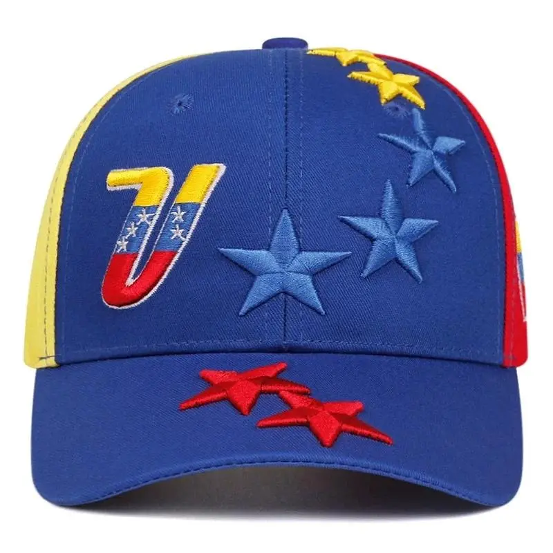 Venezuela flag embroidery baseball cap High quality 5-star outdoor hats women men caps
