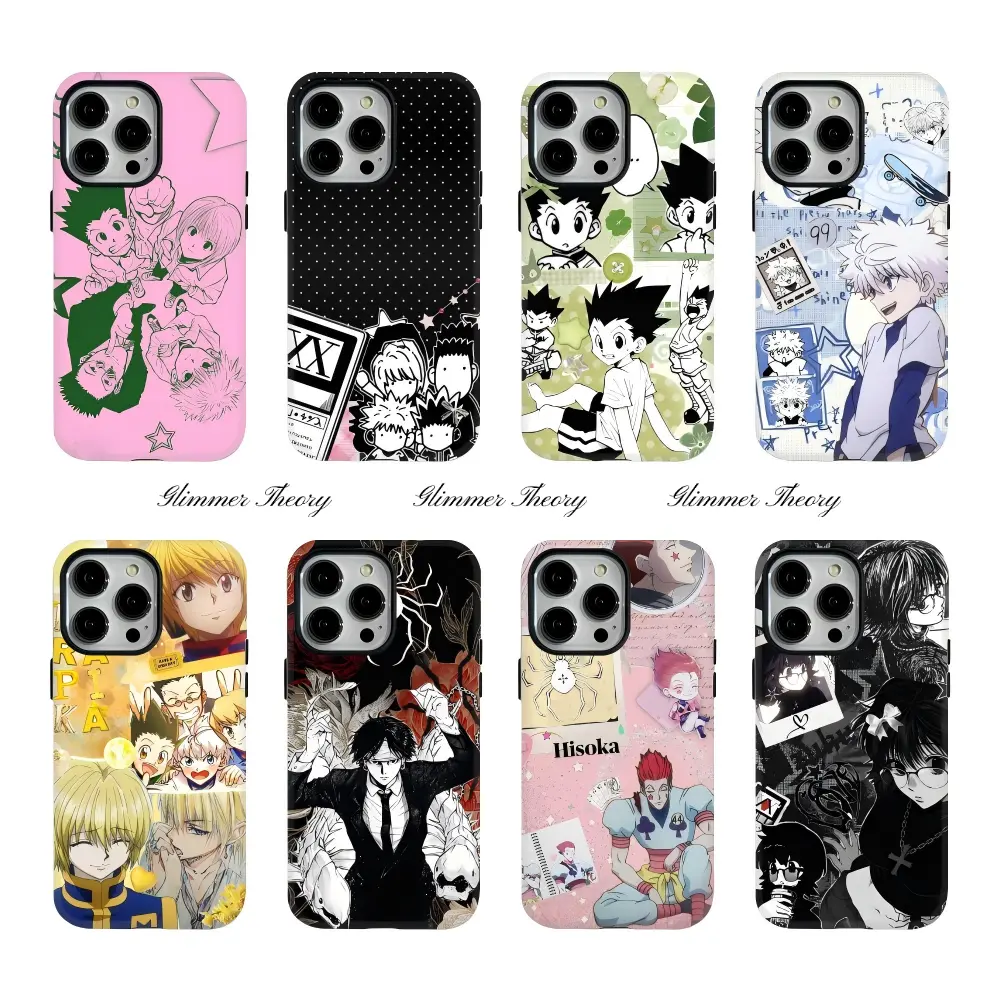 Aesthetic Painting Hunter X Hunter Phone Cases For iPhone 17 Promax Pro Air 16 Plus 15 14 13 12 11 2-IN-1 Double Shockproof Protective Cover Casing Birthday Holiday Gift