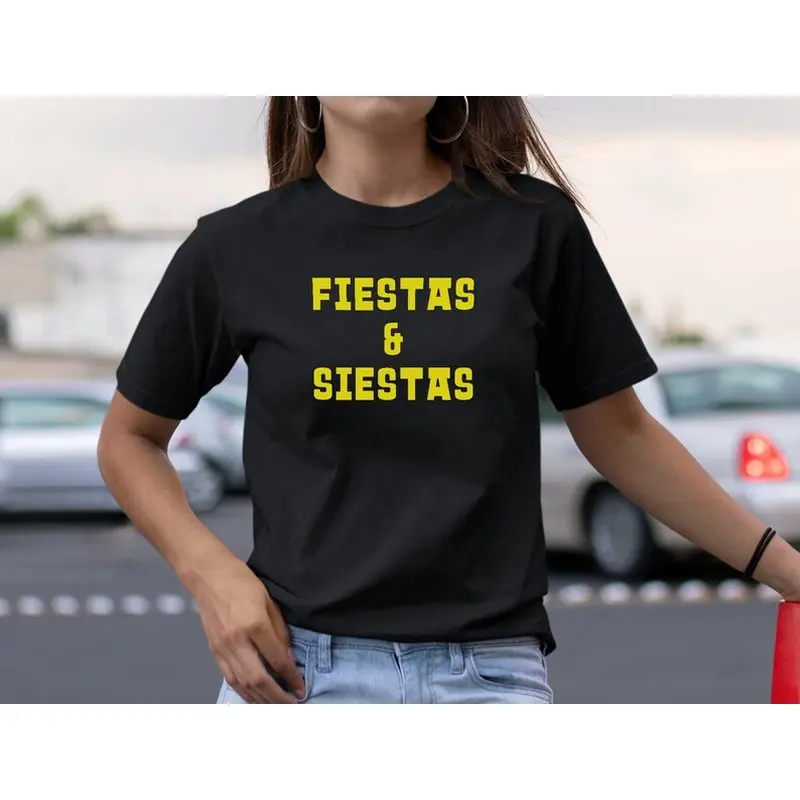 Fiestas and Siestas T-Shirt: Mexican Folklore Design