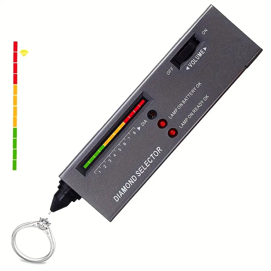 1pcs Professional Portable Diamond Selector Tester, No Battery Included, Diamond Authenticity Checker