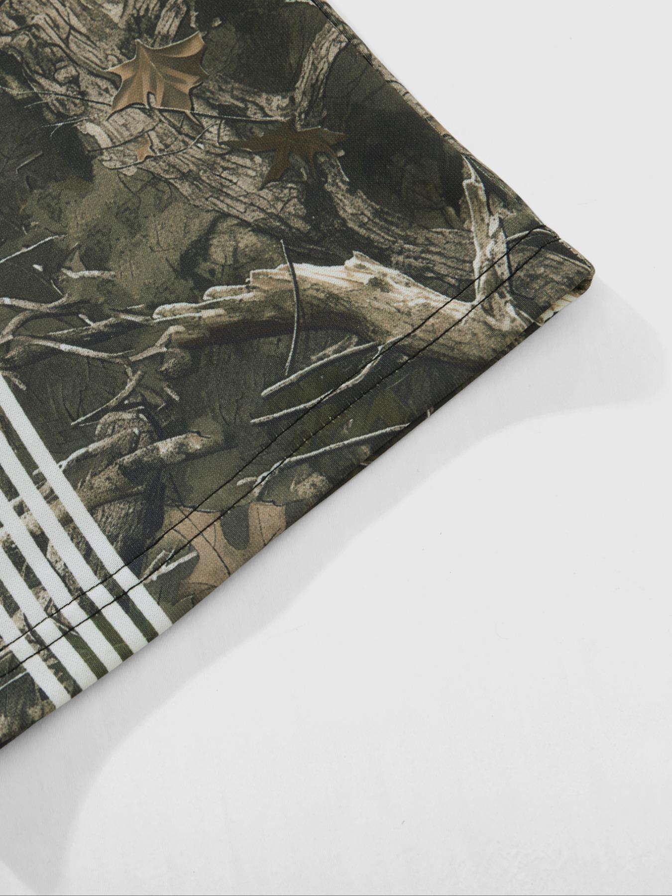 Men's Camo Print Straight Leg Sweatpants, Camouflage Sweatpants, Street Fashion Casual Regular Fit Camo Print Trousers for Daily Wear, Men's Bottoms for Summer