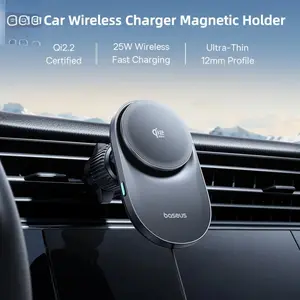 Baseus Magnetic Wireless Car Charger - 25W Fast Charging, Qi2.2, Built-in Cooling Fan, Universal Phone Holder