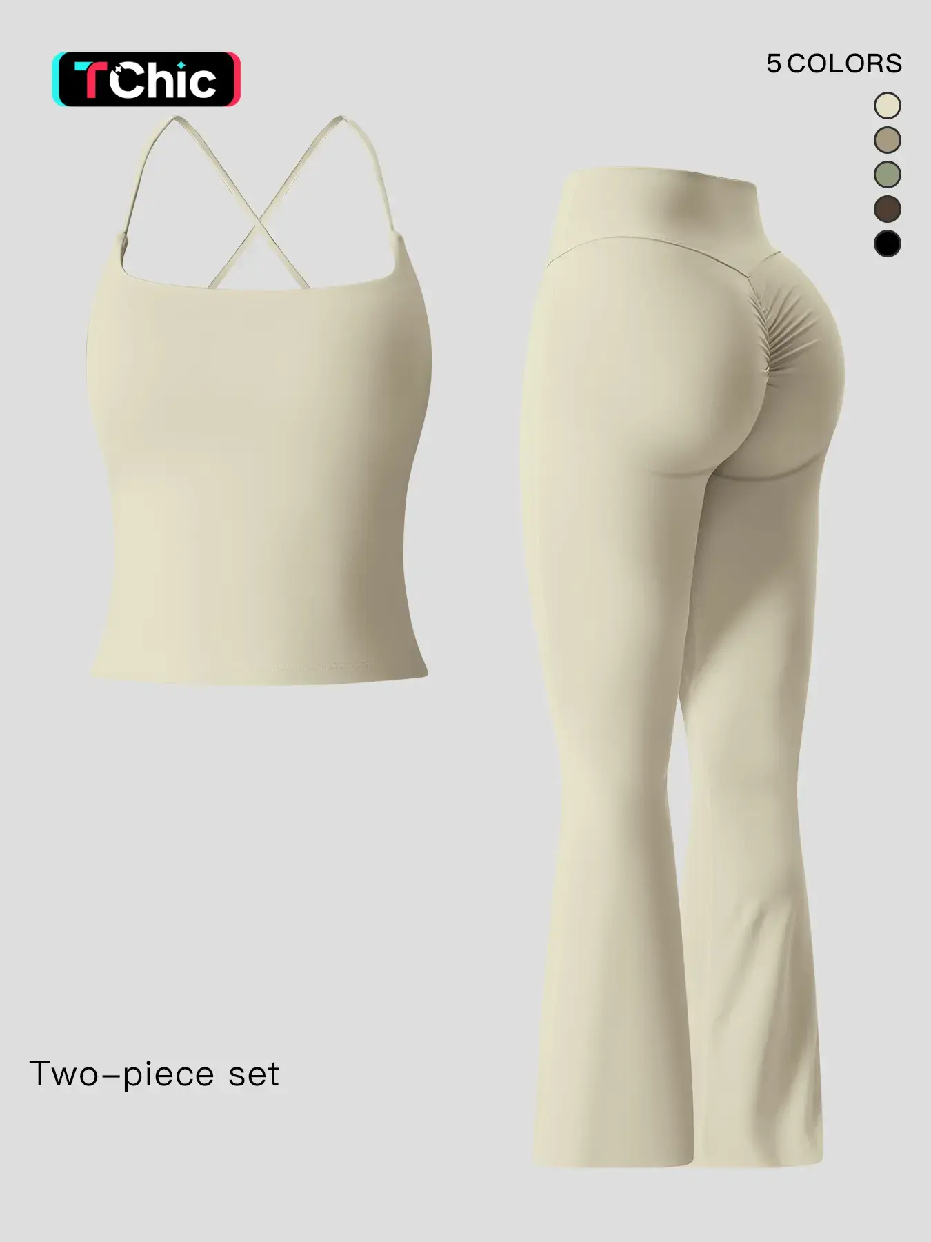 Women's Sportswear Two-Piece Set High-Strength Support Yoga Quick-Dry Form Fitting Activewear Tight-Fit Fitness Clothing Casual Sports Wear Gym Yoga Activewear Fitted Sportswear Set