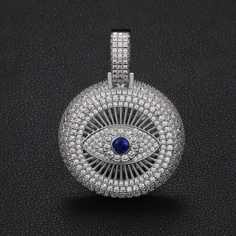 Hot-Selling New Devil'S Eye Pendant With Micro-Inlaid Zircon, Hip-Hop Trendy Accessory