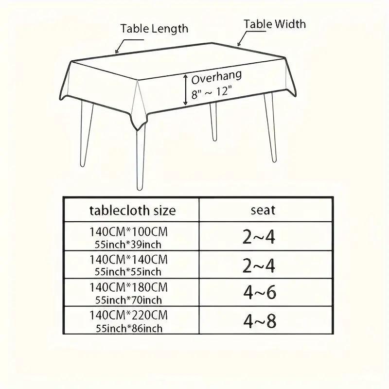 Lace Tablecloth, Rectangular Tablecloth with Phoenix Tail Lace Edging, Table Decoration for Dining Table & Coffee Table, Home Decor, Washable Table Cover