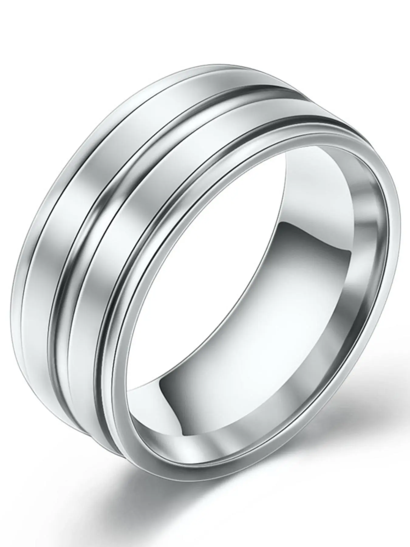 Simple 8mm Dual Matte 304 Stainless Steel Ring, Unisex Couple Rings, Marriage Ring, Proposal Ring, Minimalist Design, Durable and Stylish Jewelry