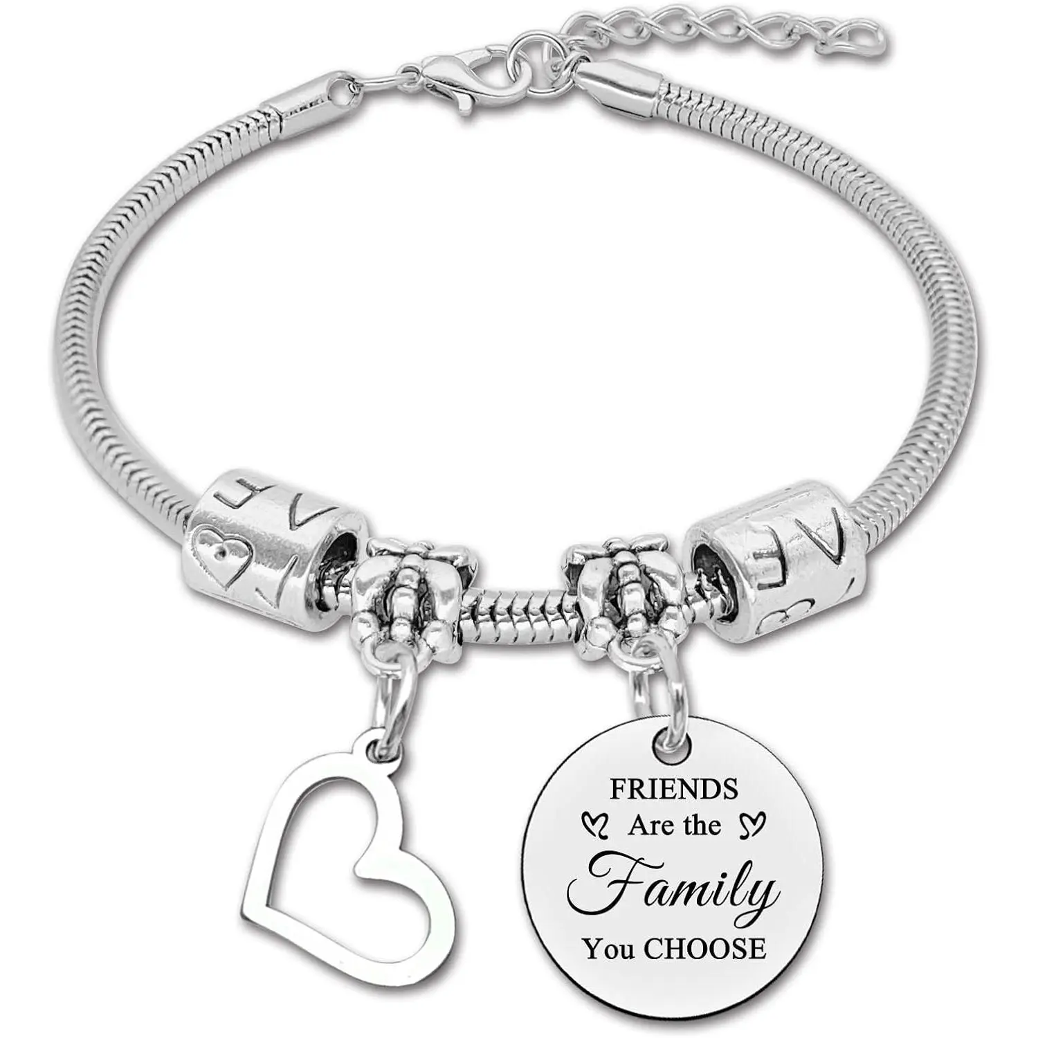 Friendship Gifts for Women Bracelet Christmas  for   BFF Sister Besties   Birthday Gifts Inspirational Presents Stainless Steel Bangle Thanksgiving Presents