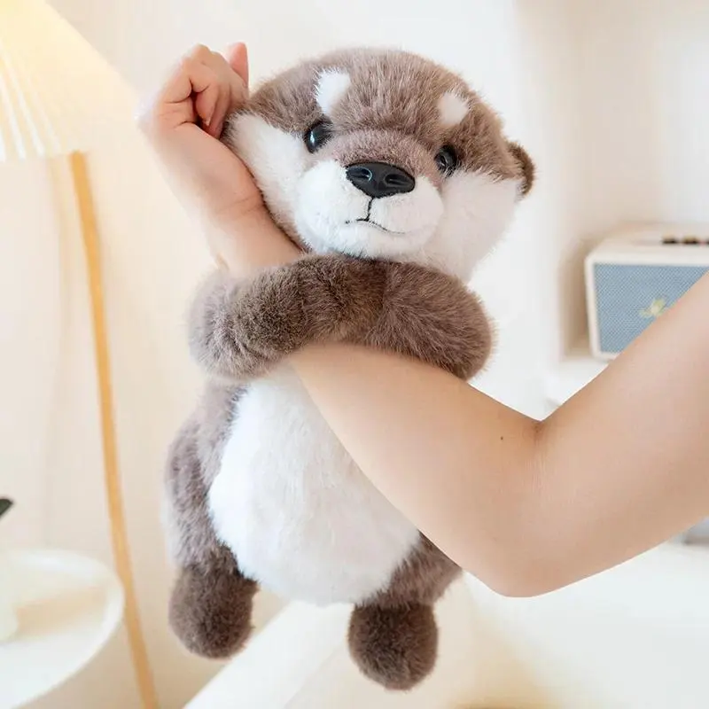 Hugging Otter Plush Toys Fluffy Cozy Cartoon Animal Doll Cute Well-behaved Baby Otter Doll Funny Children Toys Nice Gift