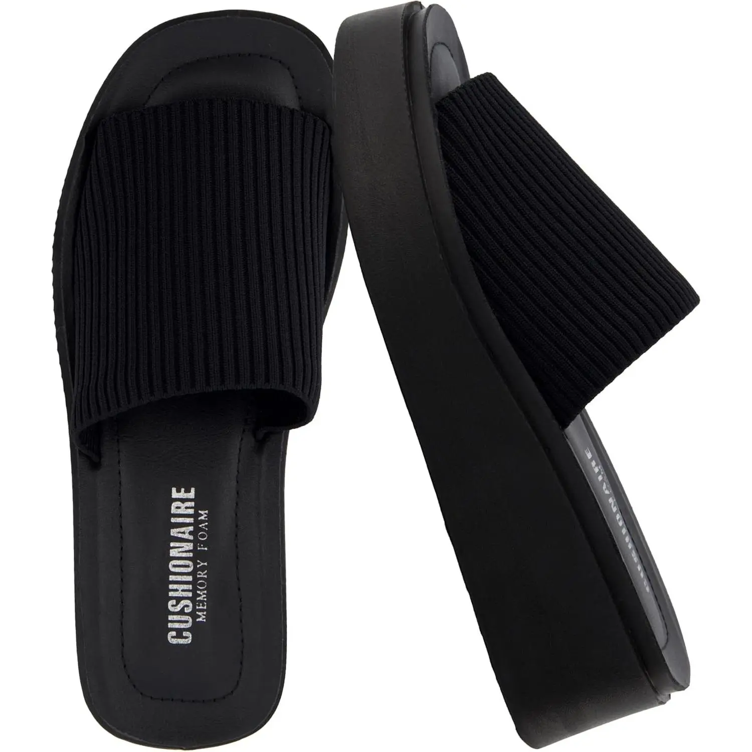 Pim Wedge Chunky Platform Womens Sandals with Firm Knit Upper & Memory Foam Summer Sandals for Women