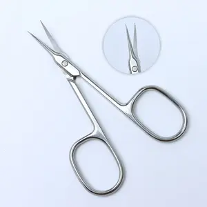 Cuticle Scissors Extra Fine Curved Blade, Super Slim Manicure Scissors for Cuticles Professional Small Scissors with Precise Pointed Tip Grooming Blades, Eyebrow, Eyelash, and Dry Skin