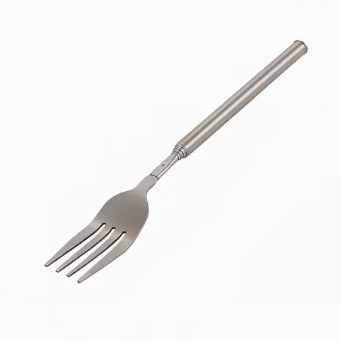 Expandable Long Handle Fork Stainless Steel 22.1-64.52cm, BBQ Fork for Grilling Bread Desserts, Durable & Versatile Utensil, Outdoor BBQ Utensils, Barbecue Utensils, Barbecue Accessories, BBQ Tools