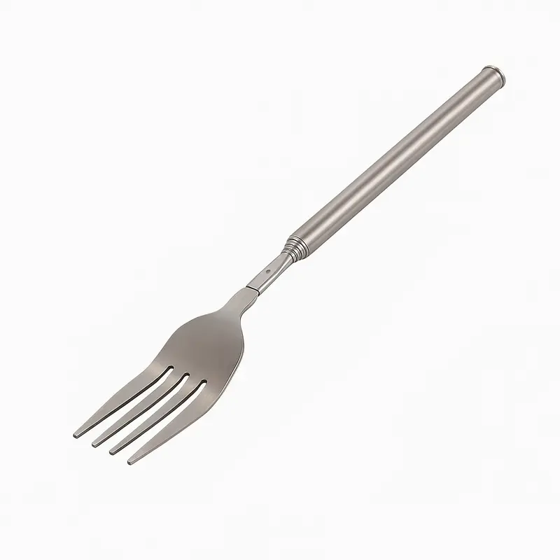 Expandable Long Handle Fork Stainless Steel 22.1-64.52cm, BBQ Fork for Grilling Bread Desserts, Durable & Versatile Utensil, Outdoor BBQ Utensils, Barbecue Utensils, Barbecue Accessories, BBQ Tools