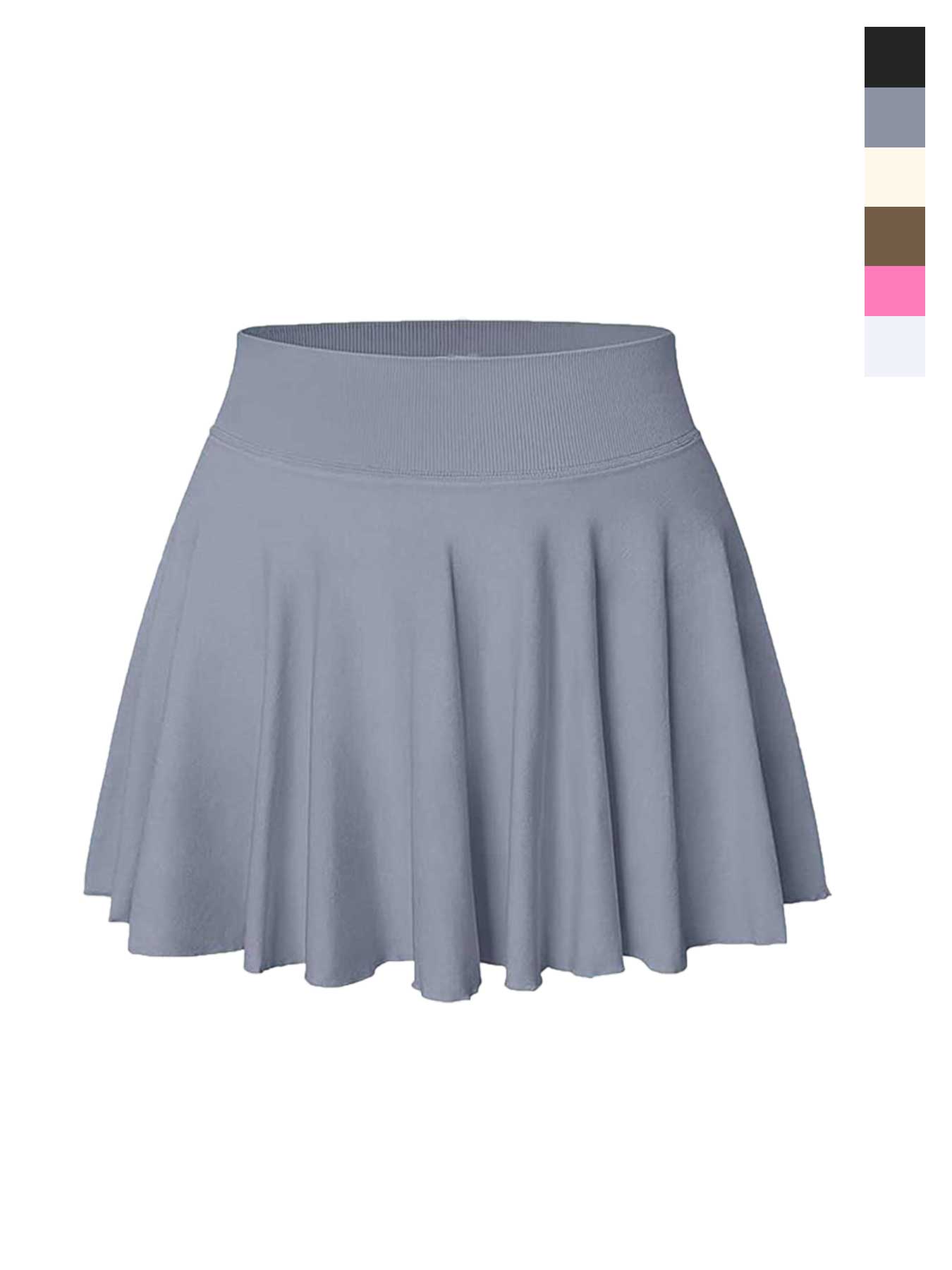 Women's Solid Color Pleated Skort, Sporty Casual Pocket Skort for Tennis Yoga Gym, Ladies Sportswear for Spring & Fall, Womenswear, Tennis Skorts, Athletic Skort