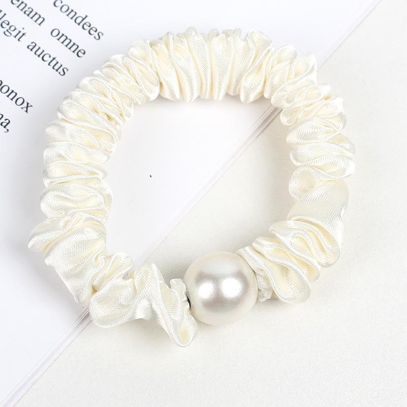 Hair Accessories Scrunchies for Women Variety Pack Hair Ties Scrunchies Hair Elastics Pastel Hair Ties Multicolor Easter Basket Stuffers for Kids,No Damage Hair Ties Scrunchies Pearl Hair Ties Gift for Her