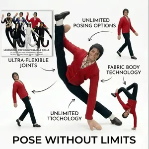 Abstract Michael Jackson Mouse Ornament Built-in Bendable Iron Wire Skeleton Body Movable Home Office Party Decorat Gift Collect