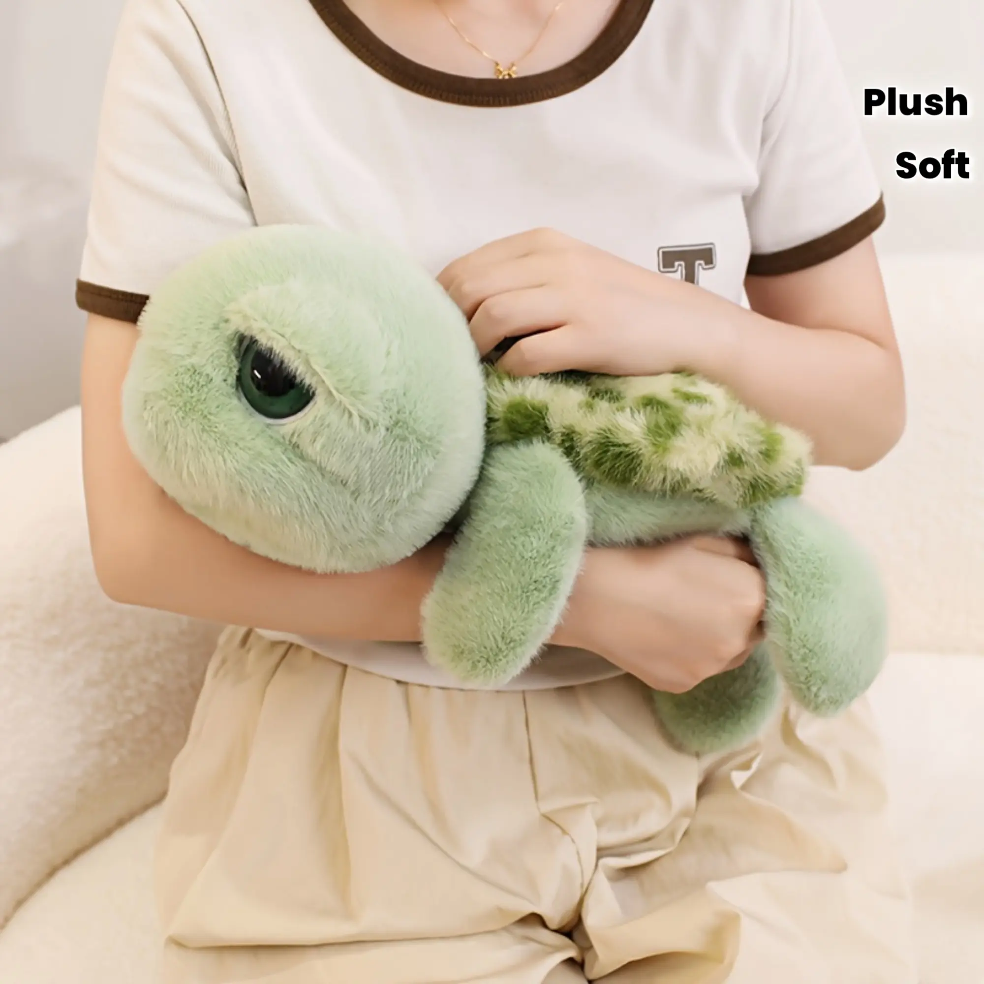 Melancholy Big-eyed Turtle Plush Toy Kawaii Soft Stuffed Animal Plush Toy Adorable Game Anime Figure Halloween Party Home Decor Halloween Christmas and Birthday Popular Gift for Friend and Family, Adorable Plushie, Durable Plushie, Highquality Stuffing