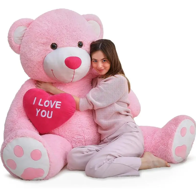 52 Inch Pink Giant Teddy Bear, I Love You Valentines Plush Gift |   A romantic way to show love and care on Valentine’s Day, birthdays, anniversaries, Christmas, and special moments