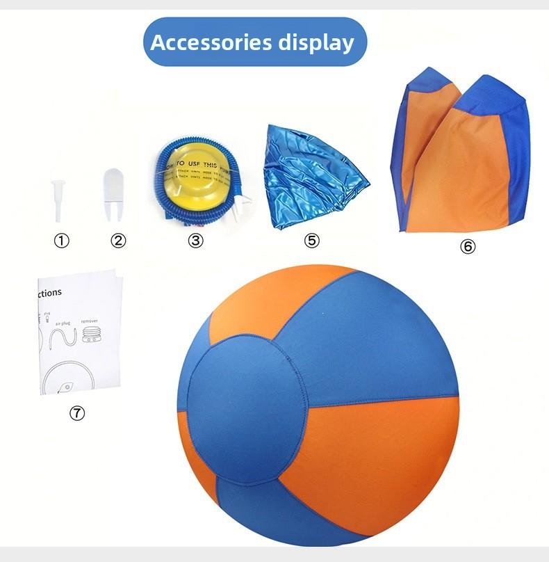 Upgraded Solid Color Polyester Herding Ball Durable Inflatable Training Play Ball for Sheep Horse Dog Farm Pet Exercise Game Toy