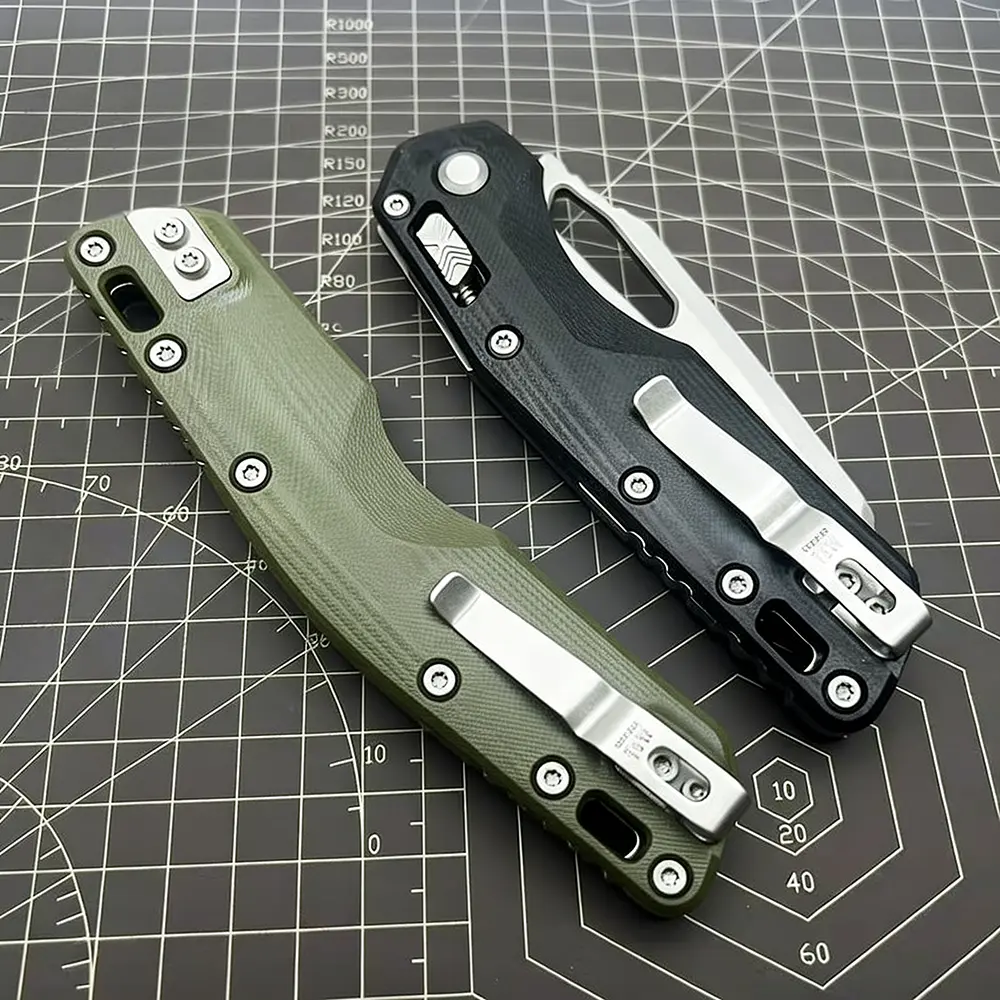 High Quality Folding Knife MSI Standard Issue RAM-LOK - Standard M390MK Blade, G10 Handle with Button Lock, Precision Crafted EDC Knife