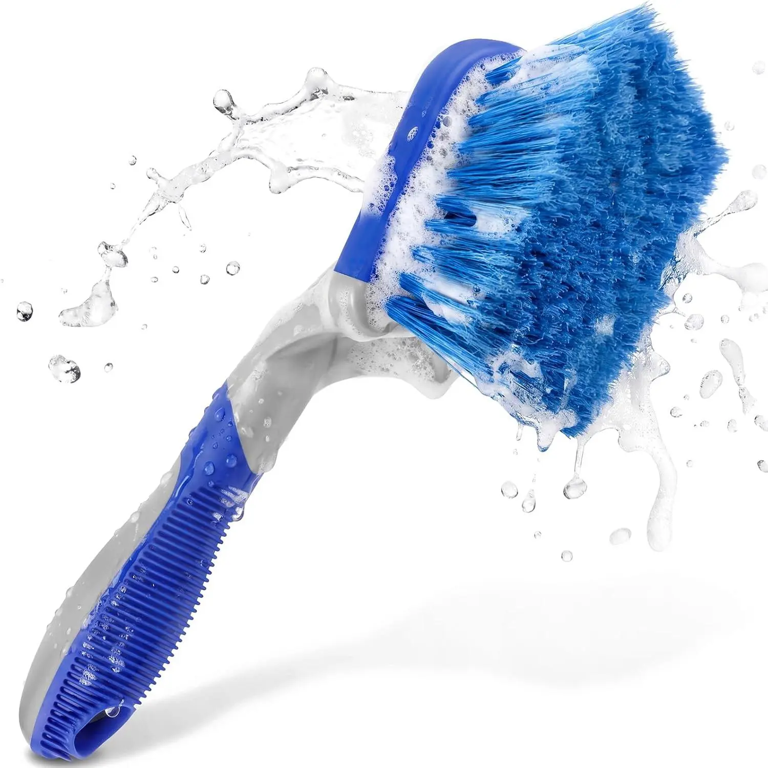 Wash Brush 10 Inch,  Tire & Wheel Brush for Cleaning Wheels & Rim | Soft Bristle  Wheel Cleaner Brush,  Cleaning Scrub Brush for  Detailing, Rv, ,,