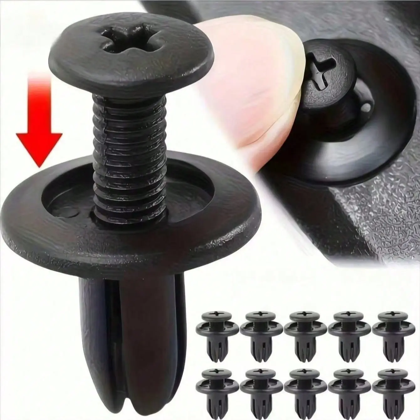 49pcs Universal Car Fender Mount Clips Replacement, Inner Mudguard Fasteners Kit, Trunk Bumper Clip Set, Hot Selling Automotive Accessories
