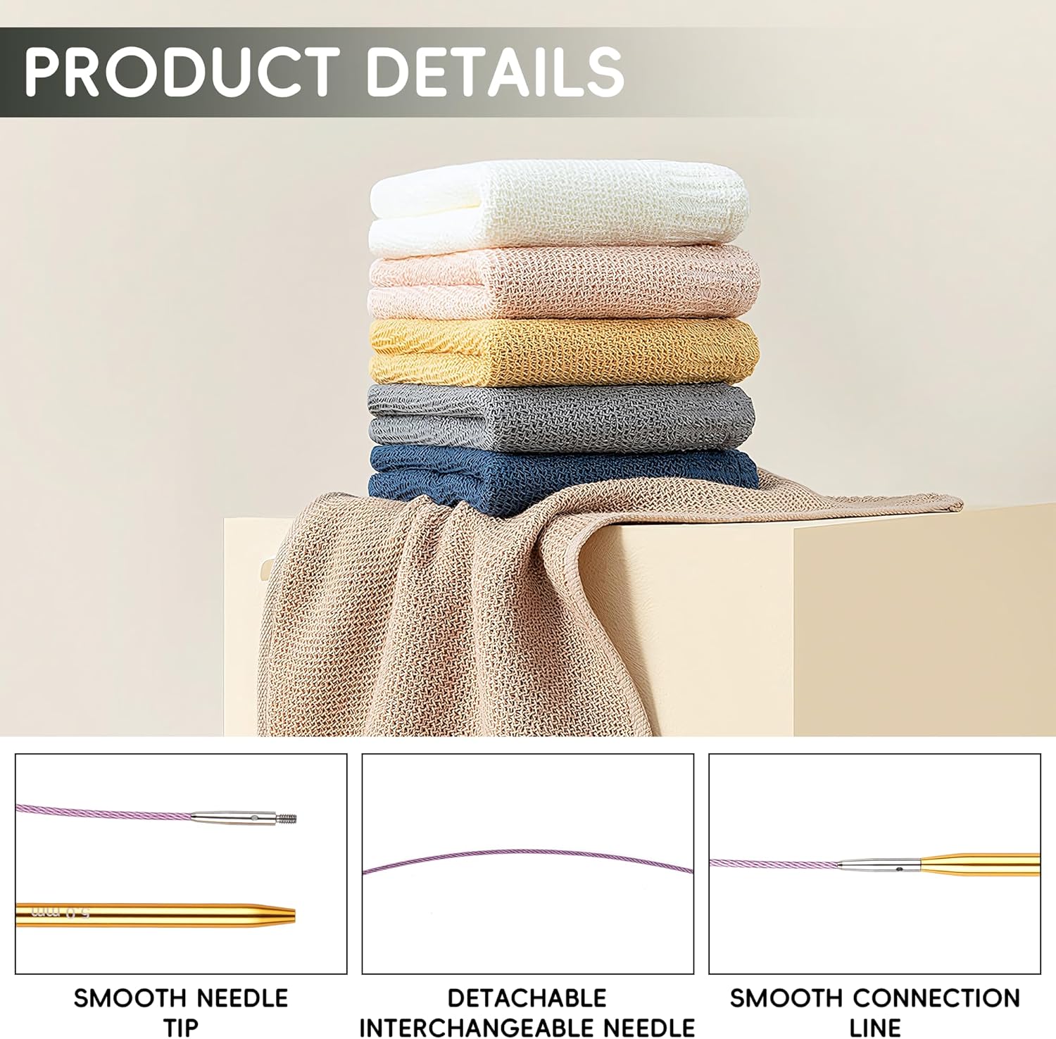 Interchangeable Circular Knitting  Set - 13 Pairs |  & Accessories | Knit Picks Interchangeable  | Circular Knitting  for Expert Crafting (Multicolored)