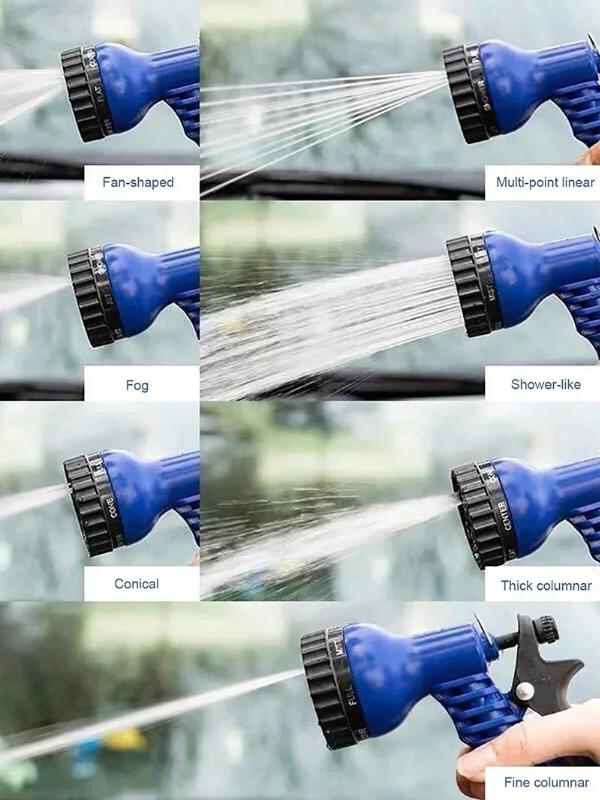 25FT-75FT Expandable Magic Hose Lightweight Design Durable Materials 7 Water Spraying Functions Gun Home Garden Watering Tools
