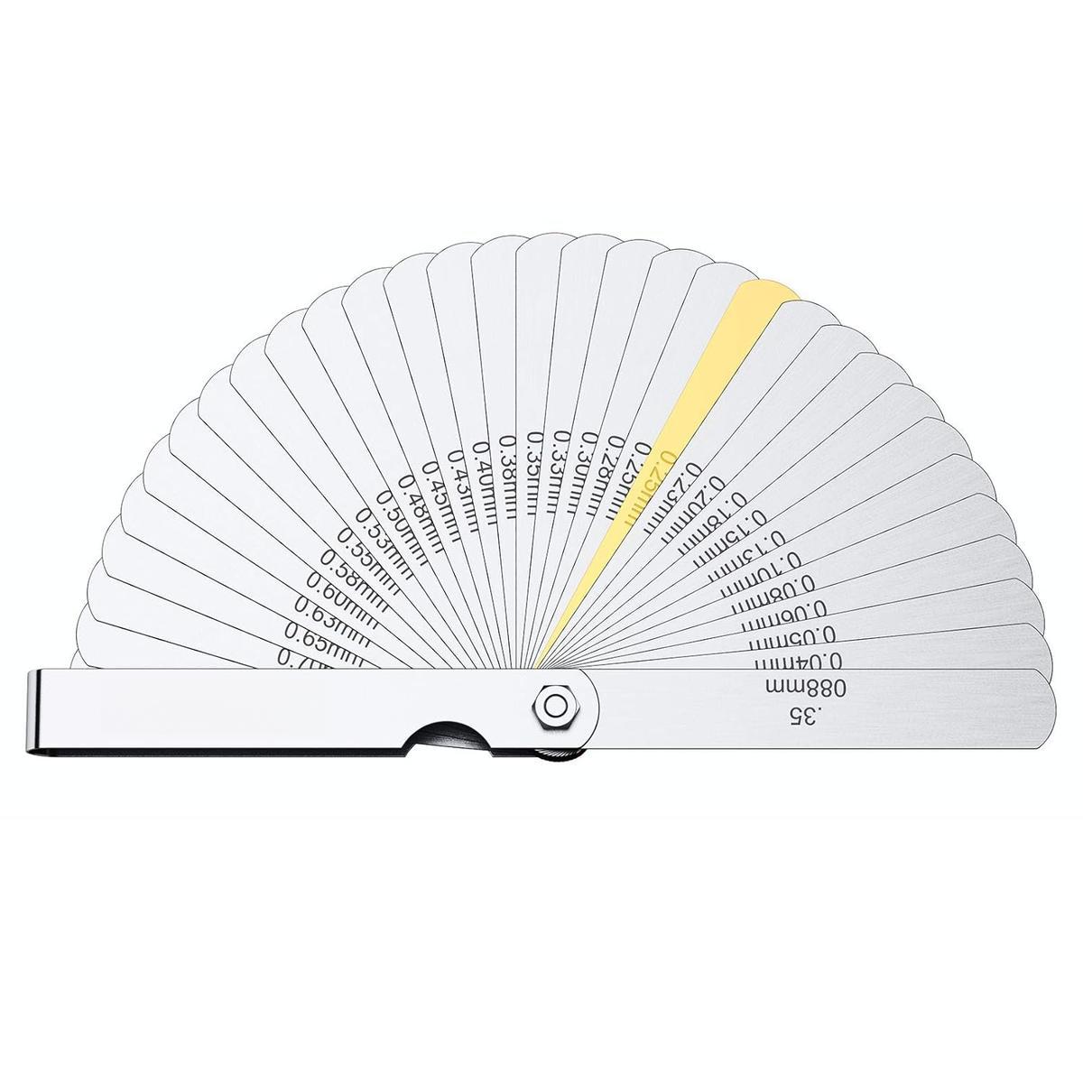 Digital Vernier Caliper 6inch/150mm + 32 Feeler Gauges Dial Caliper Caliper Fraction/Inch/Metric Electronic Caliper Measuring Tool for Length Width Depth Inner Outer Diameter