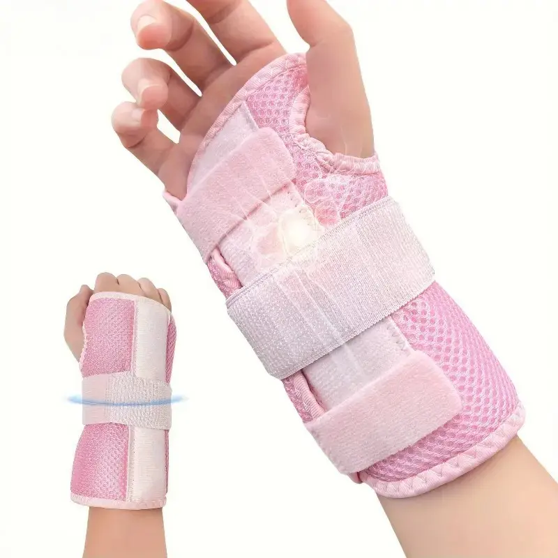 Breathable Double Splint Wrist Brace, Adjustable Washable Wrist Stabilizer, Compression Wrist Wrap for Sprain Pain, Sports & Daily Recovery, Holiday Birthday Gift