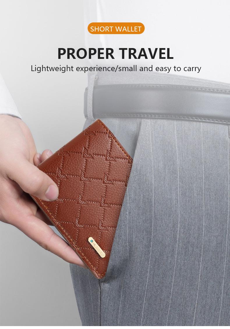 PU coin wallet, card bag, men's wallet, short style, trendy print