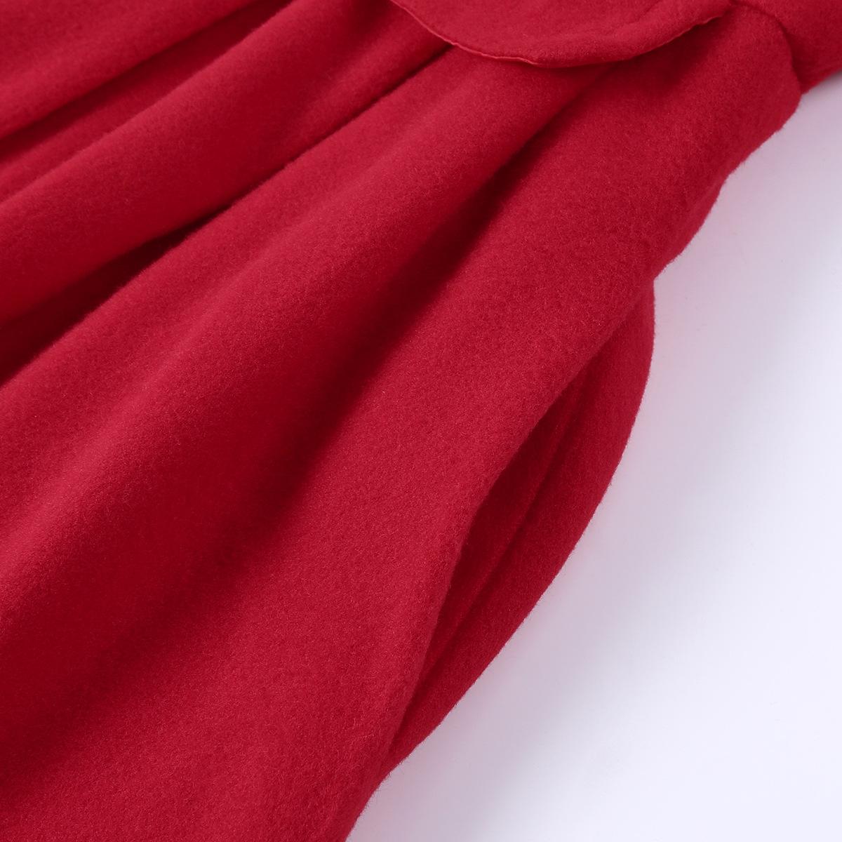 BIGWIG women's autumn and winter classic long wool trench coat with belt, casual office wear, business jacket, double-breasted lapel winter scalloped hem jacket, long trench coat parka, autumn and winter fashion retro style BIGWIG women's autumn and winter classic long wool trench coat with belt, casual office wear, business jacket, double-breasted lapel winter scalloped hem jacket, long trench coat parka, autumn and winter fashion retro style