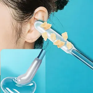 Adhesive Earwax Removal Tool,48pcs Cleaning Tools KitChildren and Adults Adhesive,Sticky Ear Cleaning Stick,Reusable Ear Stick  Safety,Gentle Adhesive Earwax Removal Tool swabs