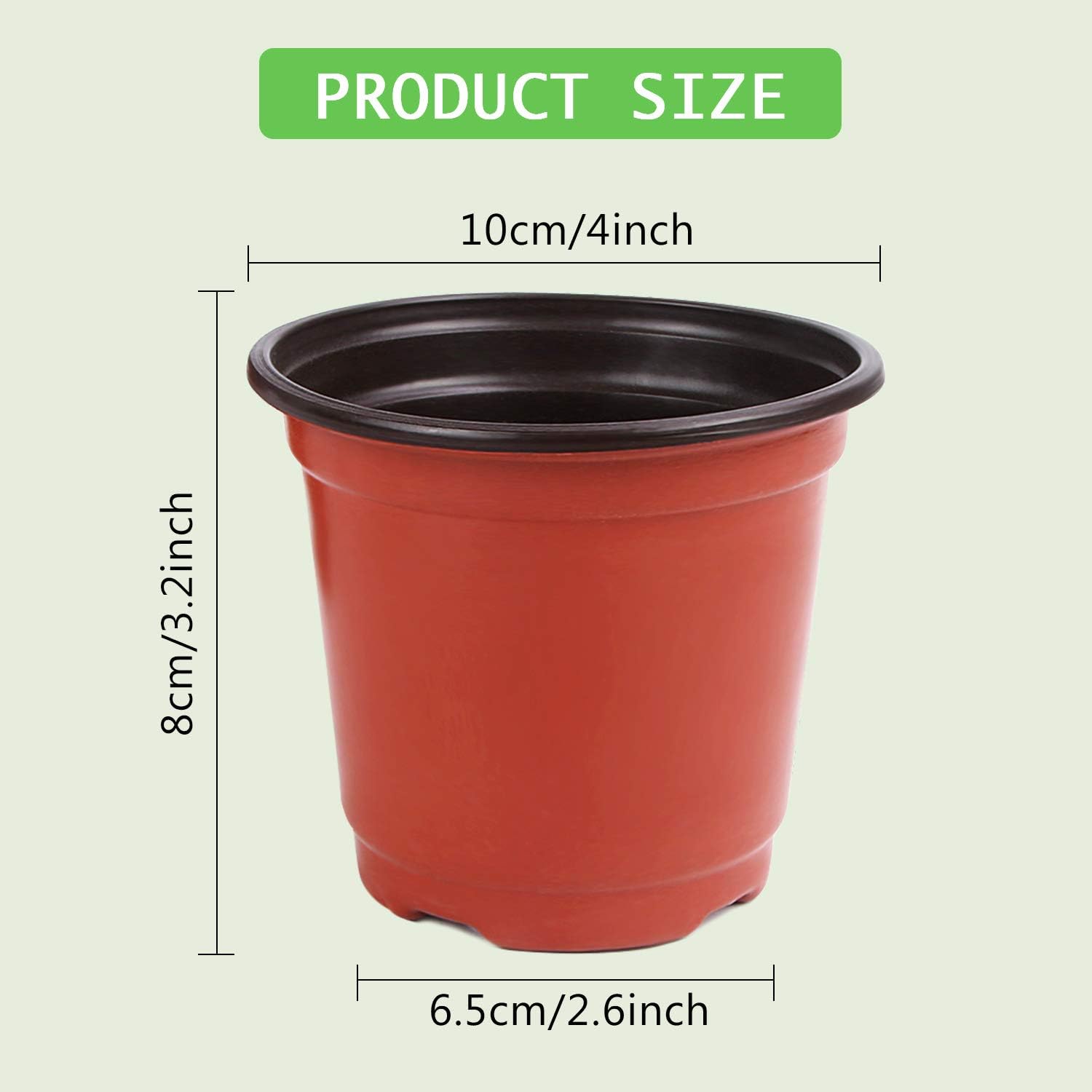 220 count 4 Inch Plastic   Pots Seed Starting Pots Containers with 300 Labels for Succulent Seedling  Transplanting