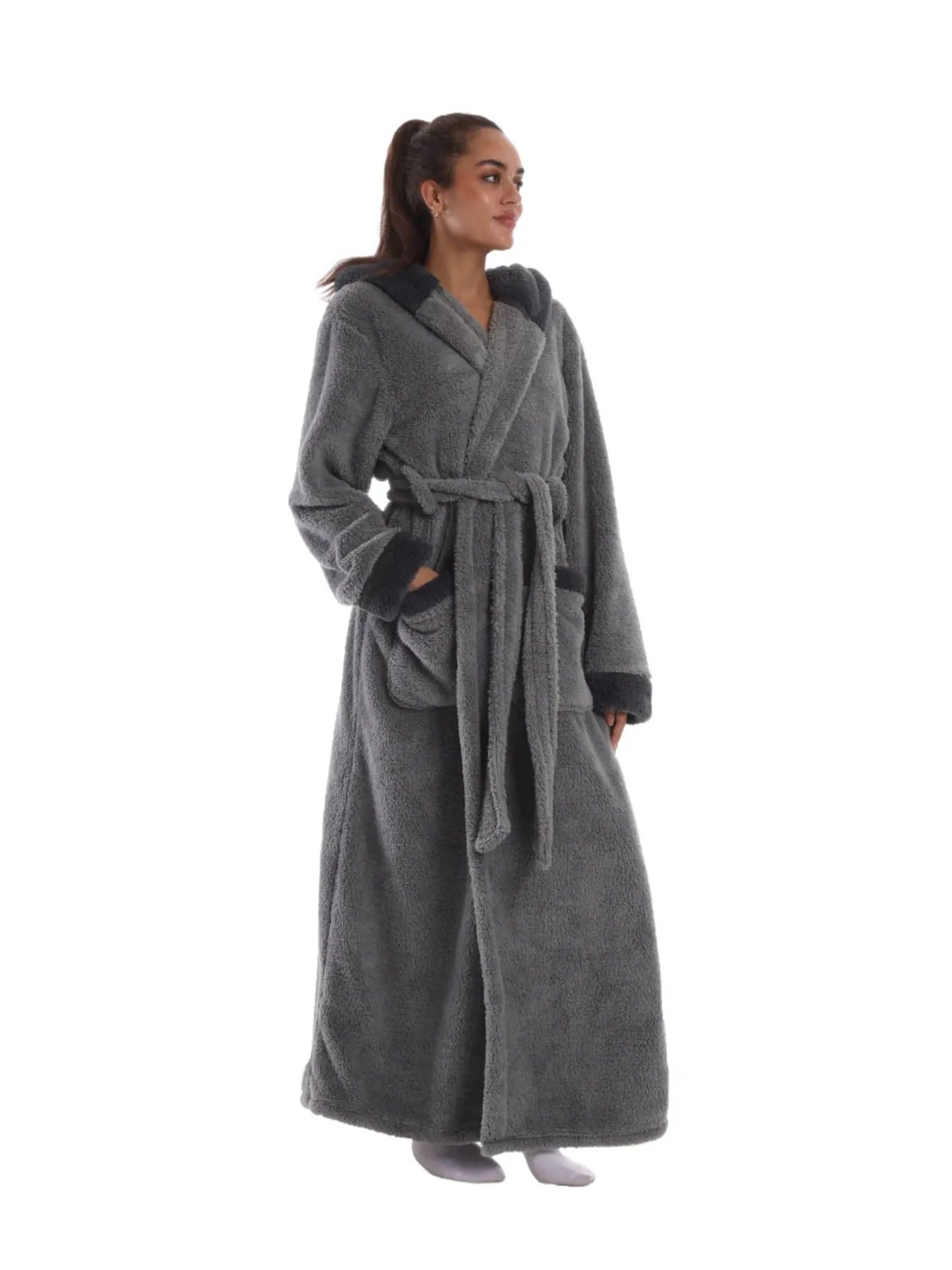 New Autumn Winter Lazy Blanket, Hooded Home Wear, Cute Animal Print, Long Sleeve Thickening Couple Bathrobe, Outdoor Cold Protection