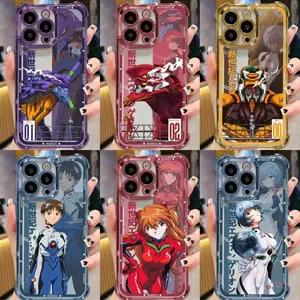Cool Anime N-Neon Genesis Evangelion Electroplated Corner Shockproof Phone Case, EVA Unit 01 02 00 Anime Aesthetic Protective Cover for iPhone 17 Air 16 15 14 13 12 11 Pro Max Plus and Samsung S26 S25 S24 S23 S22 Plus Ultra Phone Case   #YGSJDXSJ1