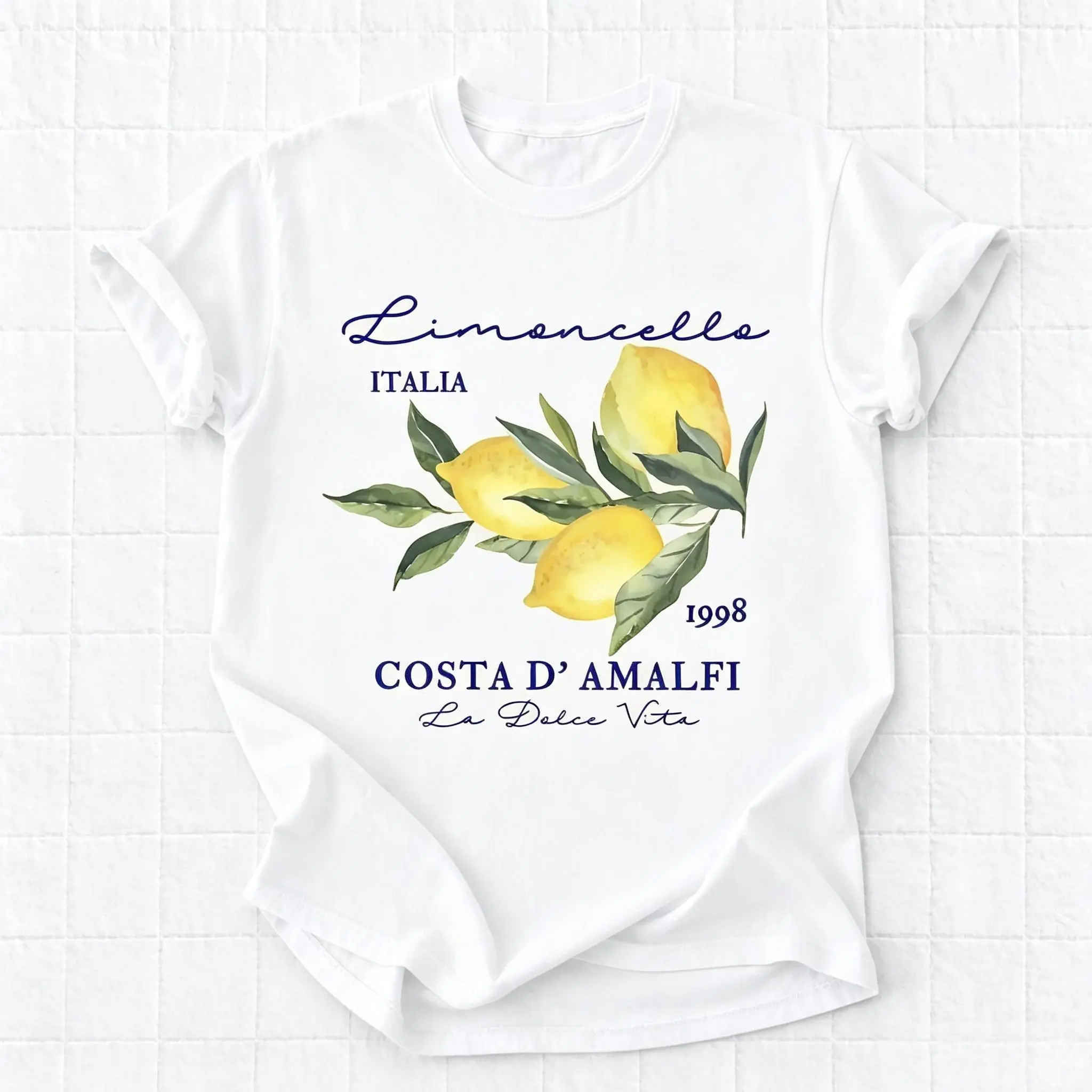 Retro Limoncello La Dolce Vita Tee, Lemon T Shirt, Italy T-shirt, Coastal Granddaughter Aesthetic Amalfi Coast, Summer TShirt Gift Graphic Tee