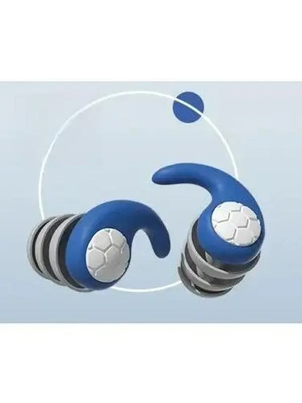 Silicone Noise-Cancelling Earplugs with 3-Layer Noise Filter, Waterproof for Swimming & Sleeping, Three-Layer